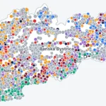 Mapa výsledkov komunálnych volieb 2026 na Slovensku