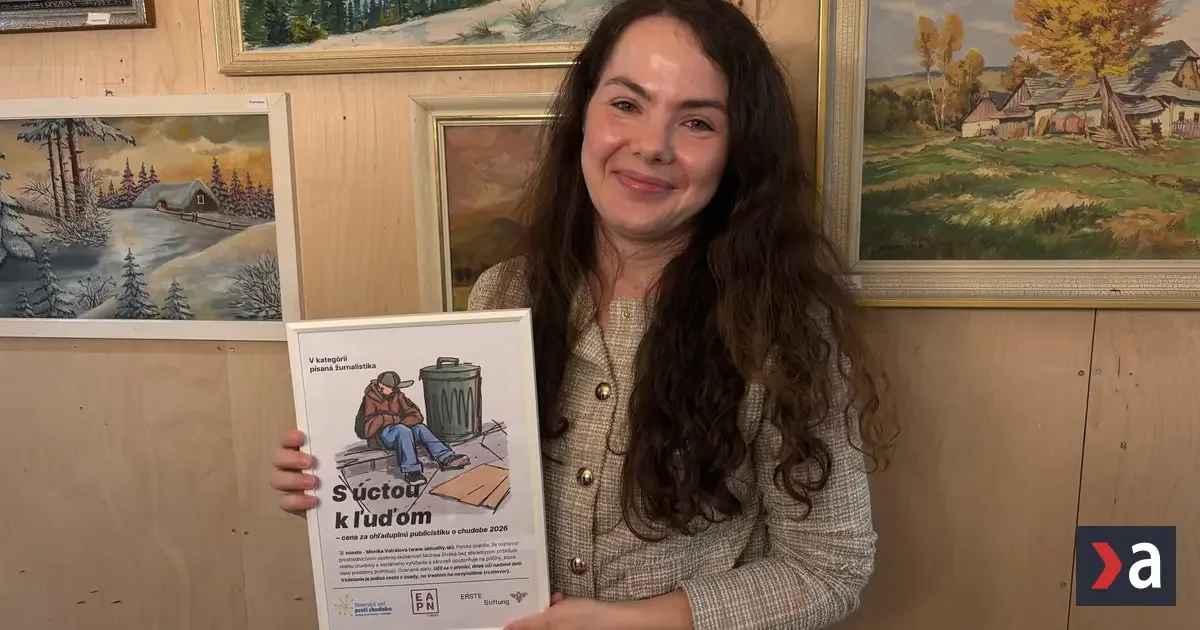 Redaktorka Aktualít Monika Vatrálová získala novinársku cenu. Prečítajte si článok